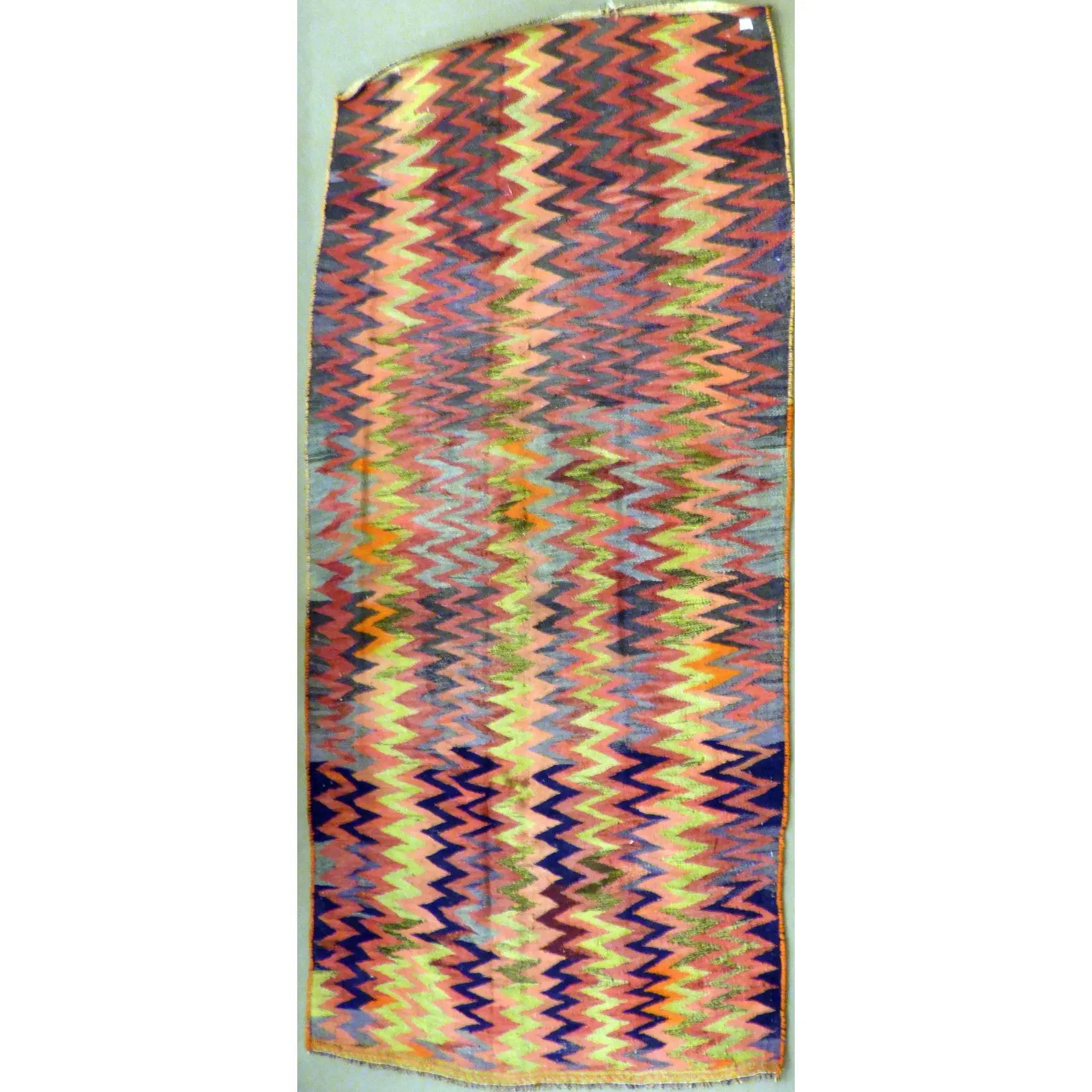 One Of The Kind Authentic Hand-Knotted Sanandaj Vintage Kilim 10'0" X 5'6"